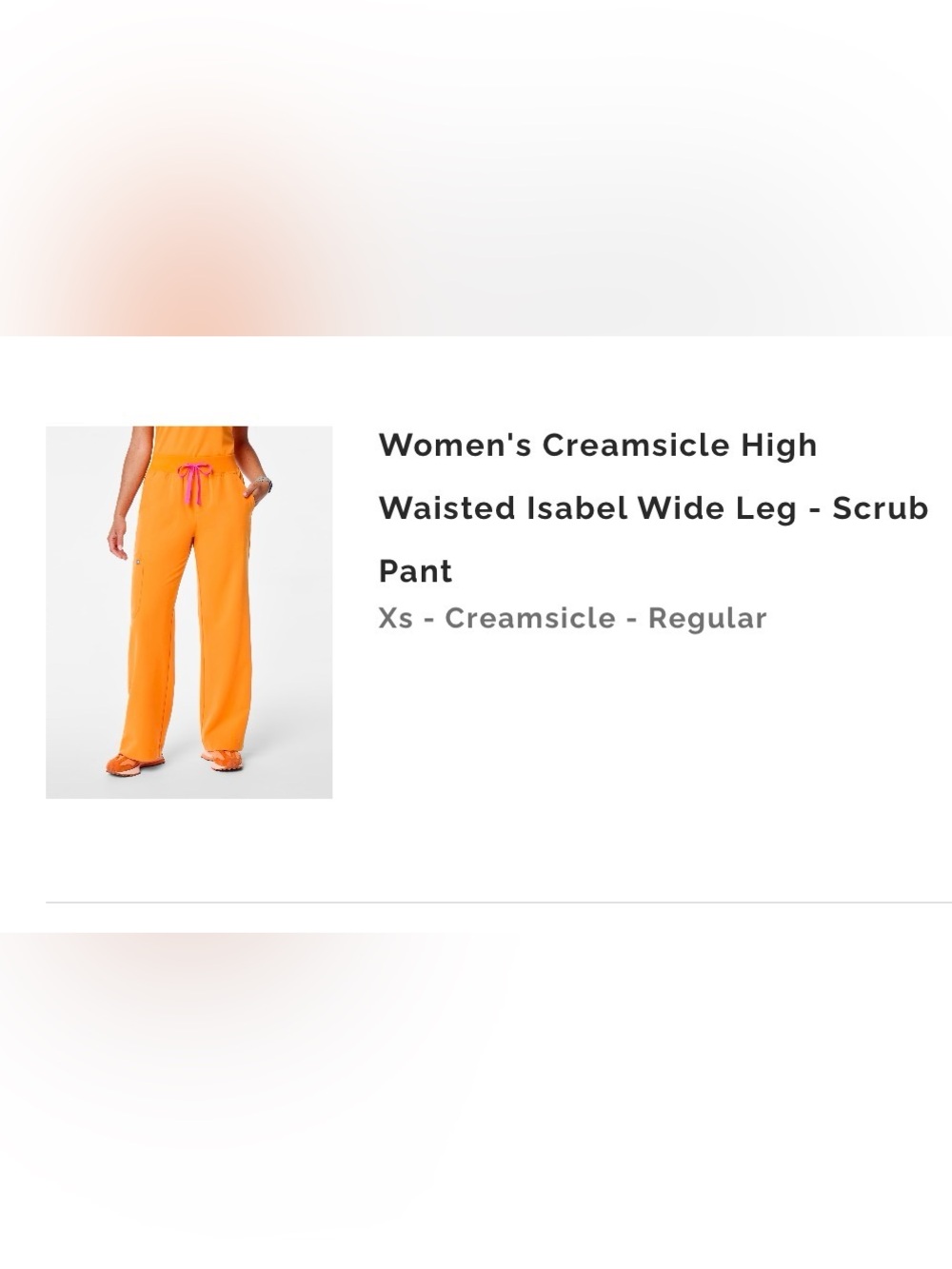 Figs Isabel Wide-Leg Pant - Creamsicle